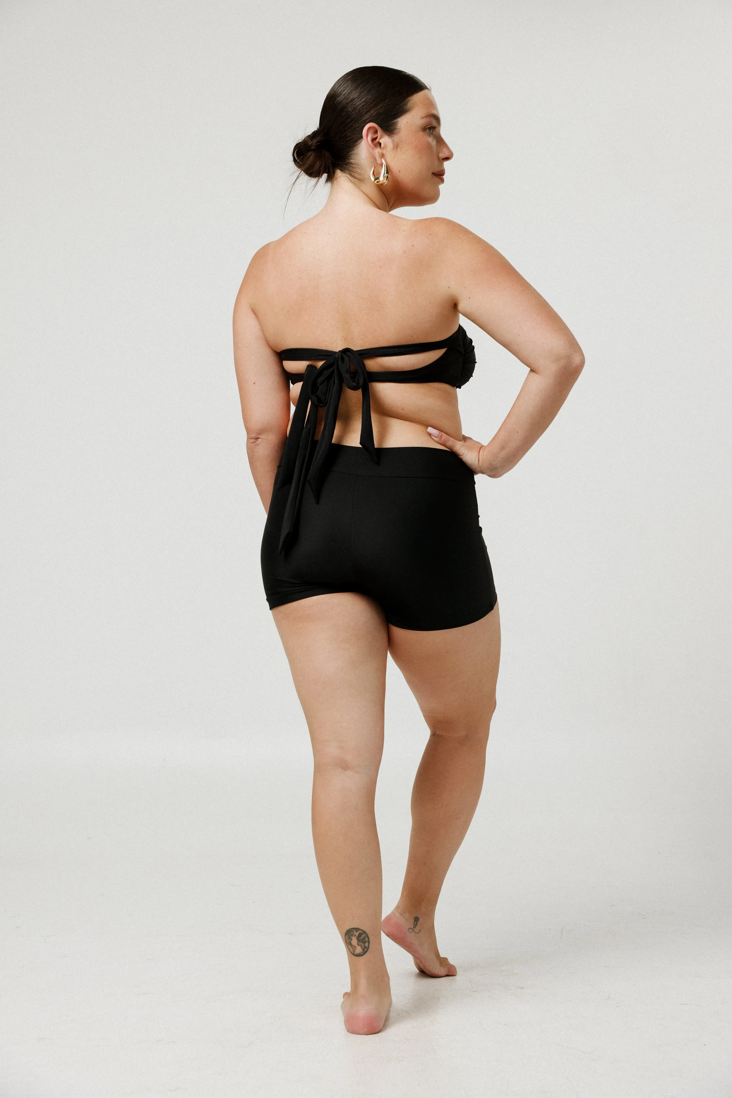 Black Swim Short Bottoms