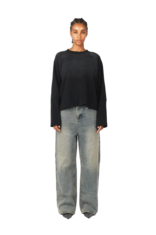 Black Waffle Longsleeve