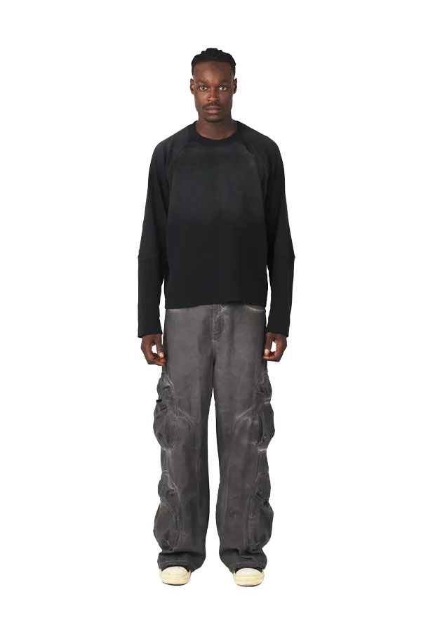 Black Waffle Longsleeve