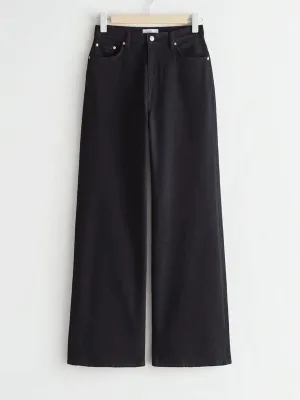 BLACK WIDE LEG JEANS