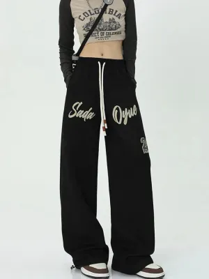 Black Wide Leg Sweatpants