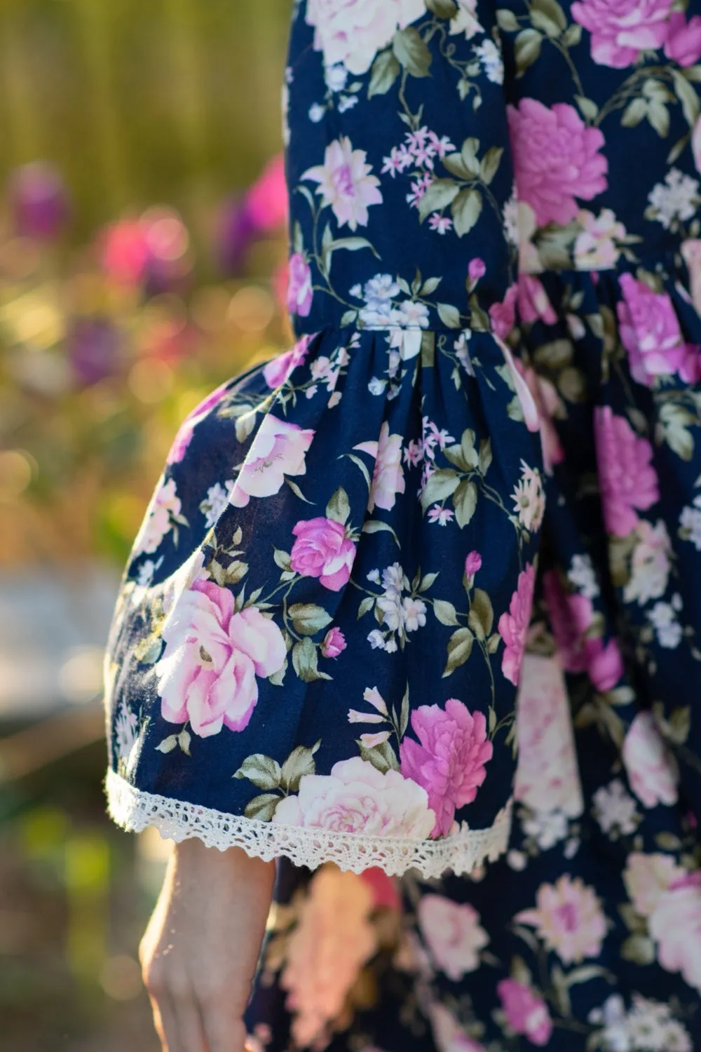 Boho Dress | Whispering Blooms in Navy