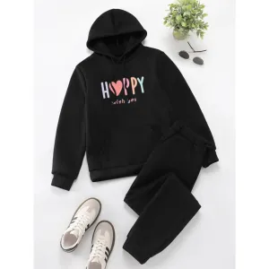Bold Printed Hooded Athletic Wear Set