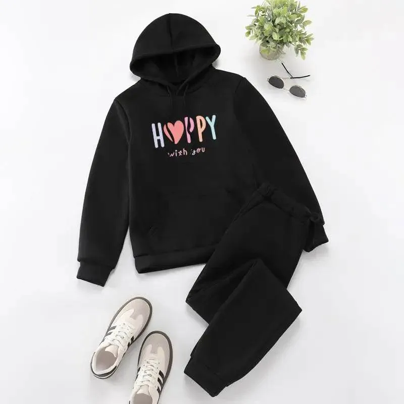 Bold Printed Hooded Athletic Wear Set