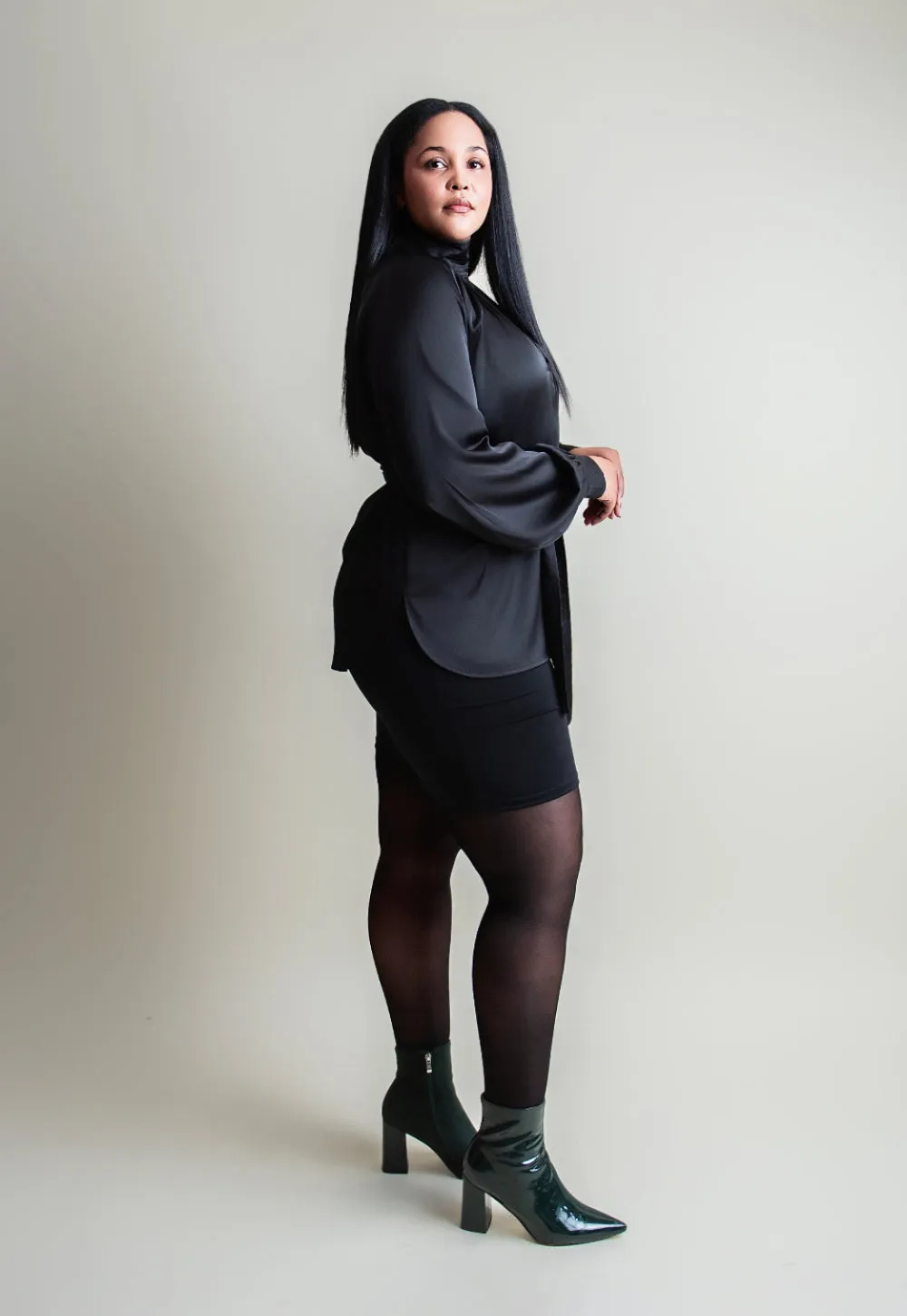 Bow blouse in Satin