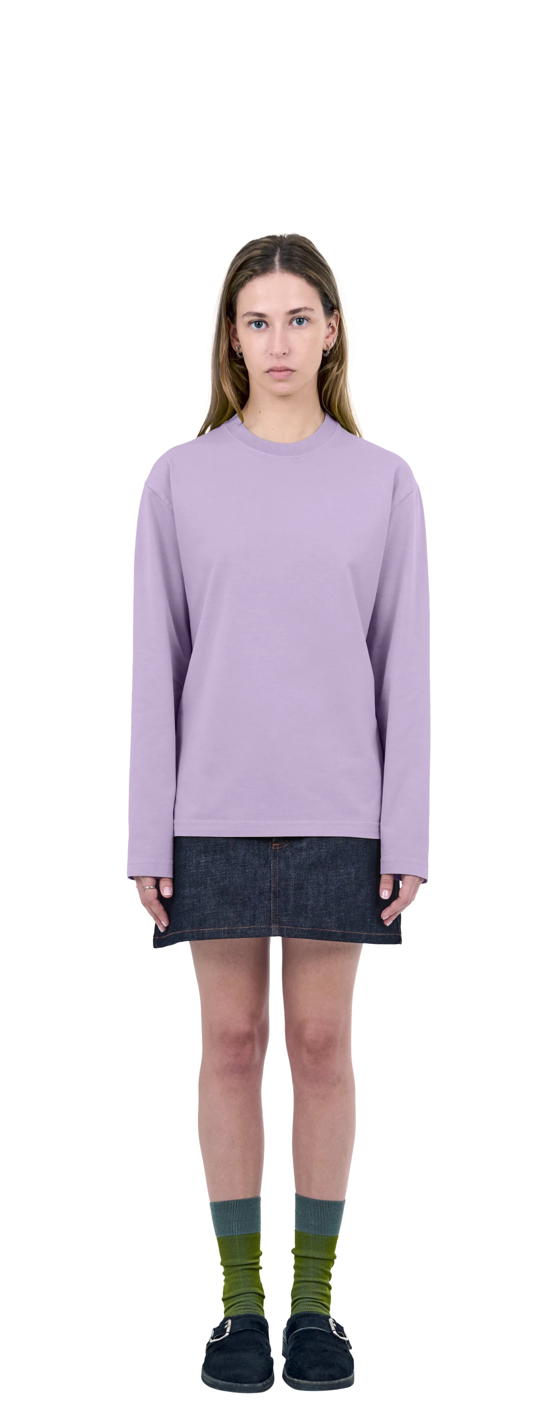 Boxy Longsleeve, Violet Iris