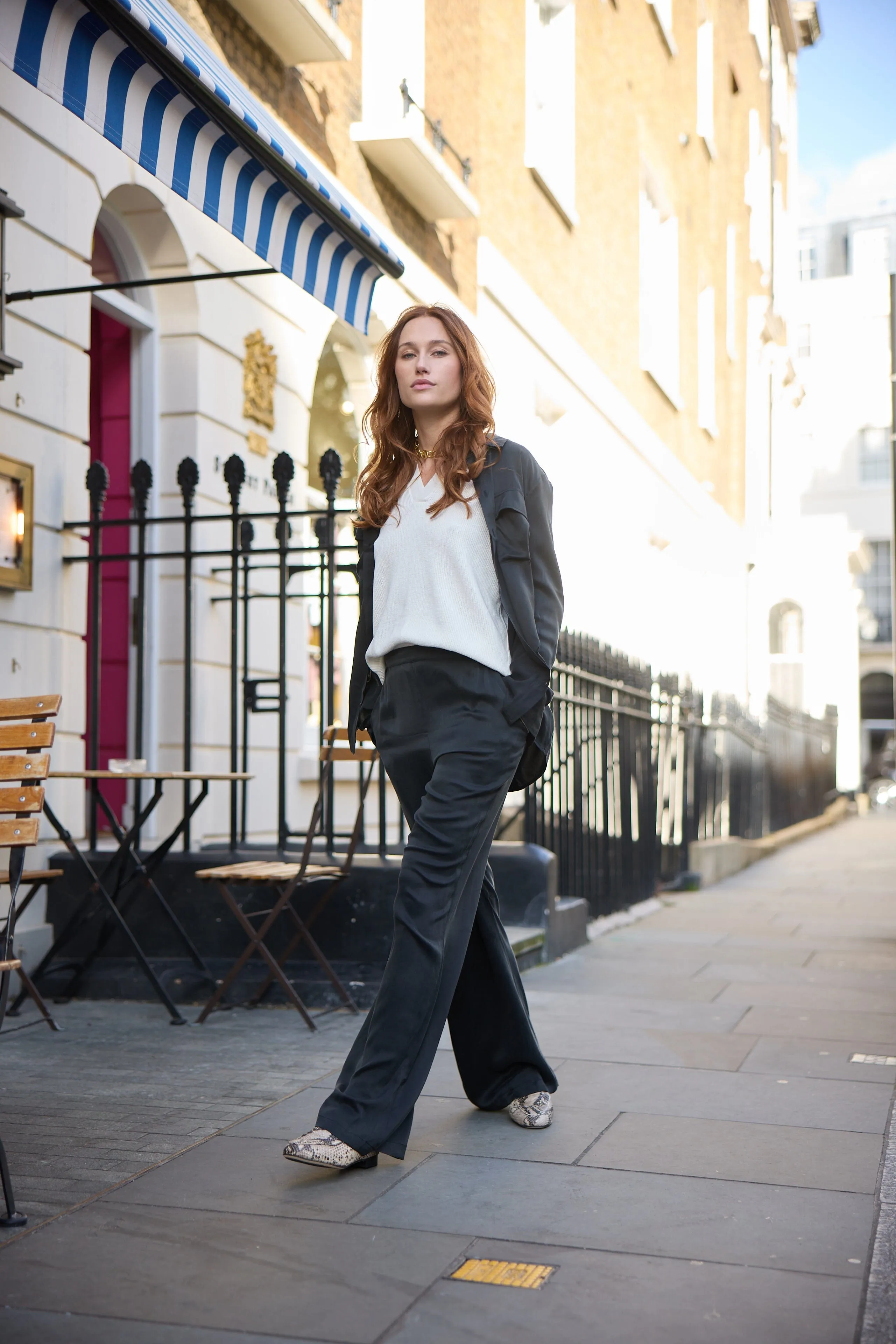 Boyfriend Silk Utility Shirt