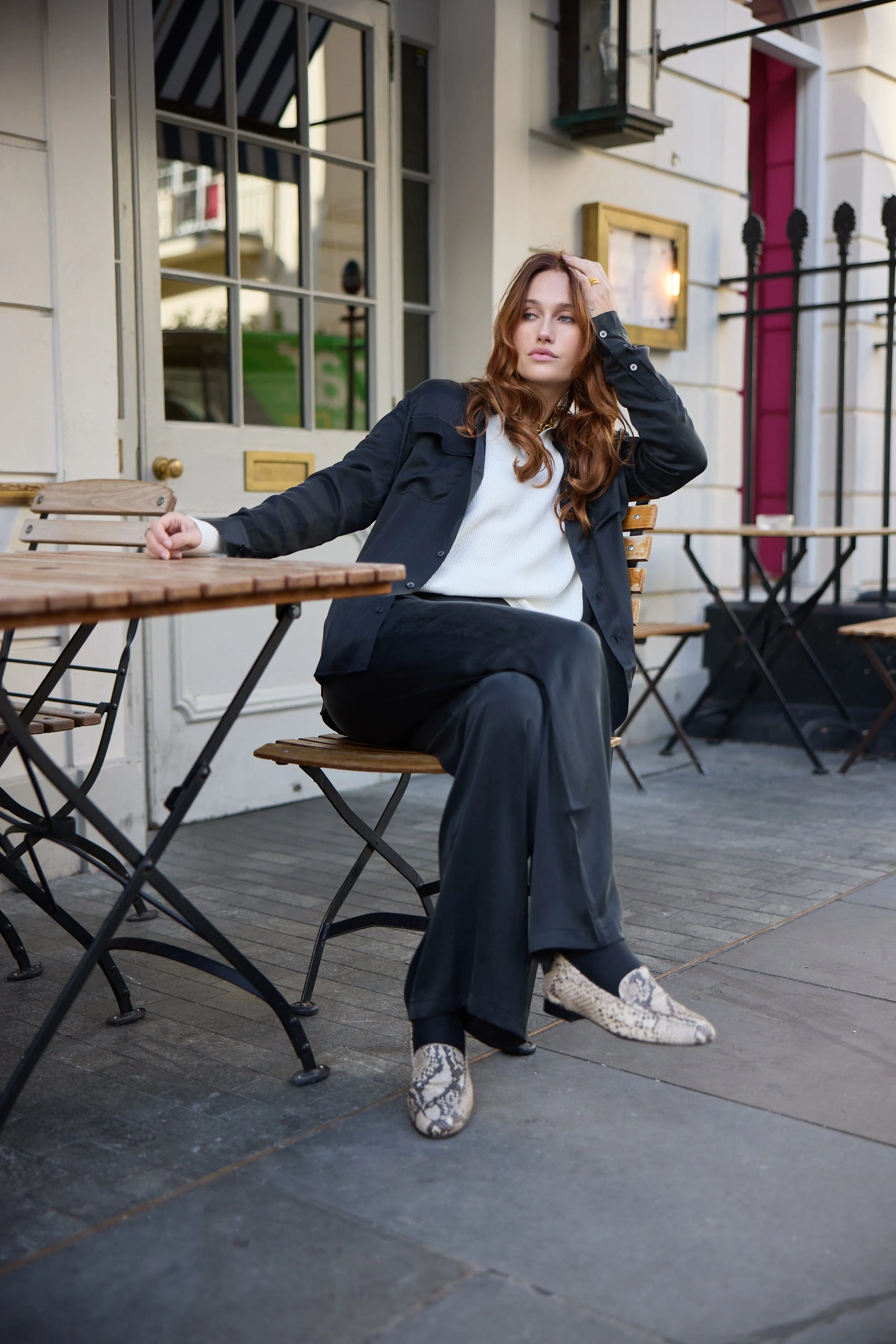 Boyfriend Silk Utility Shirt