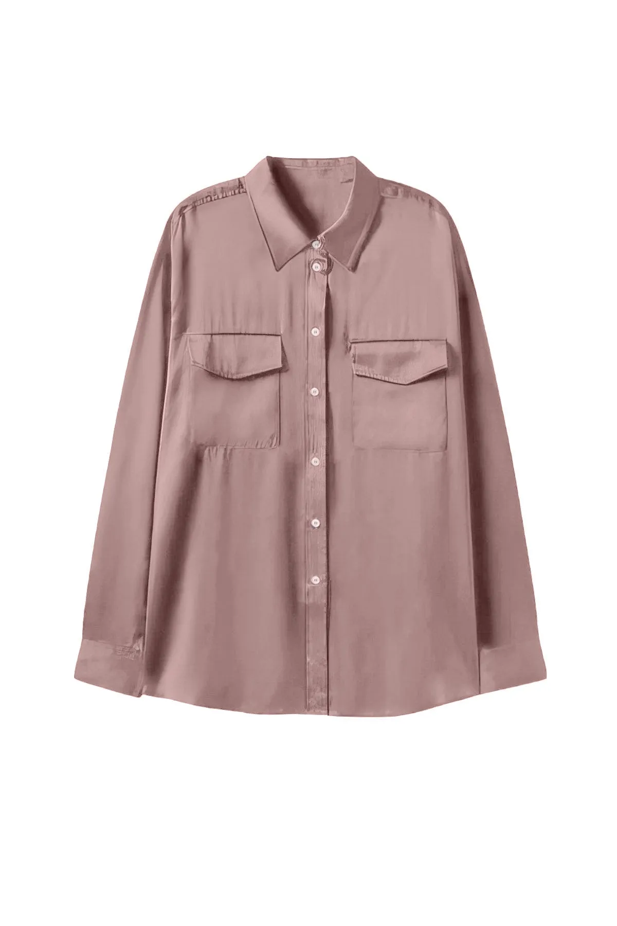 Boyfriend Silk Utility Shirt
