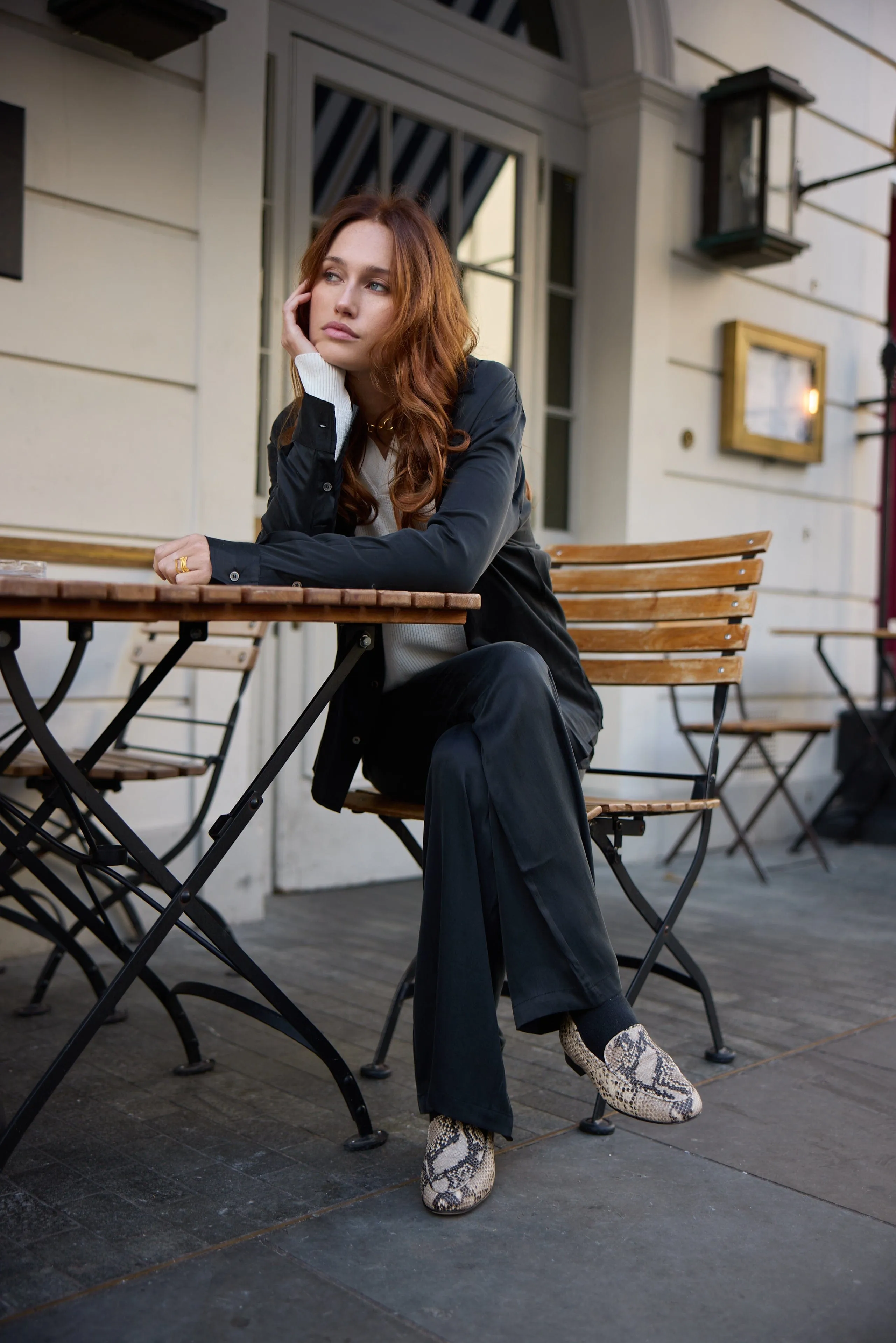 Boyfriend Silk Utility Shirt