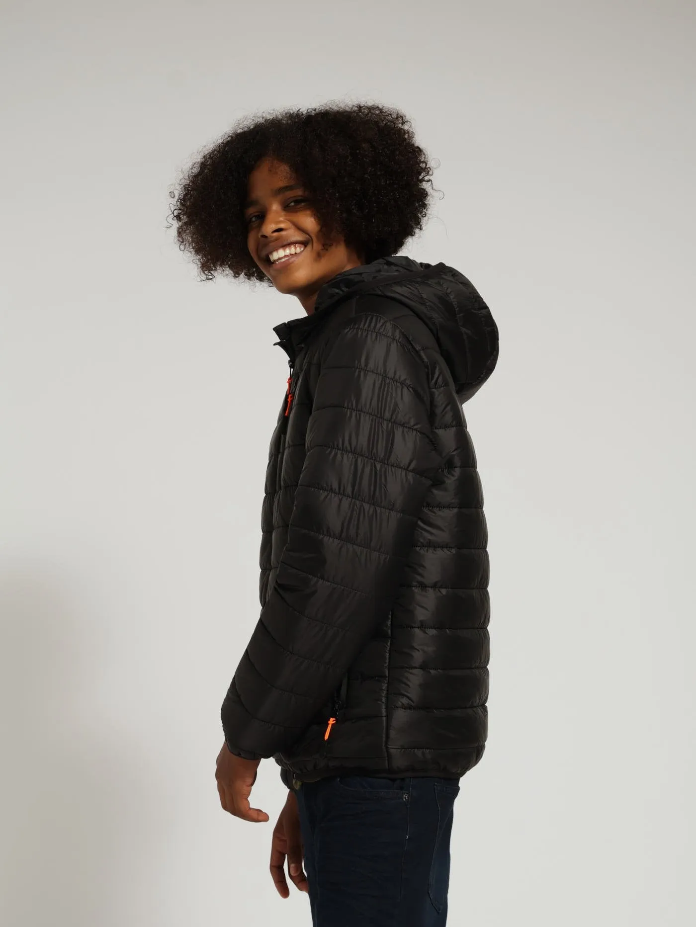 Boys Puffer Jacket - Black