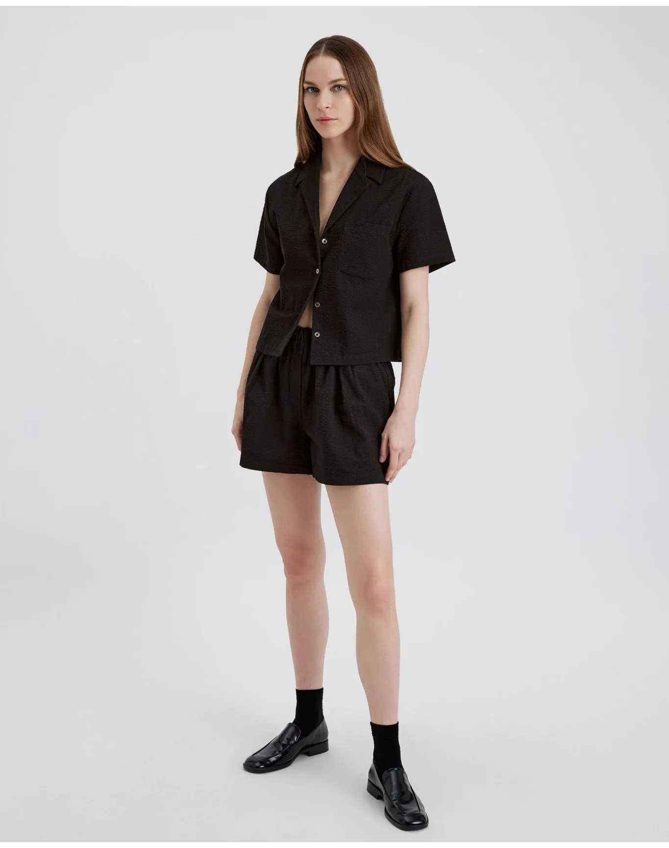 Brandy Seersucker Shirt | Noir