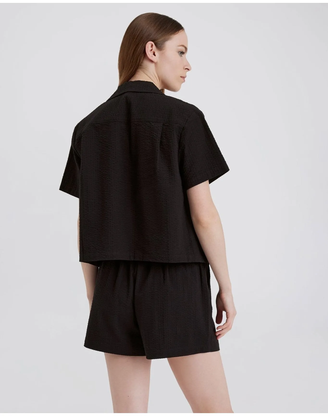 Brandy Seersucker Shirt | Noir
