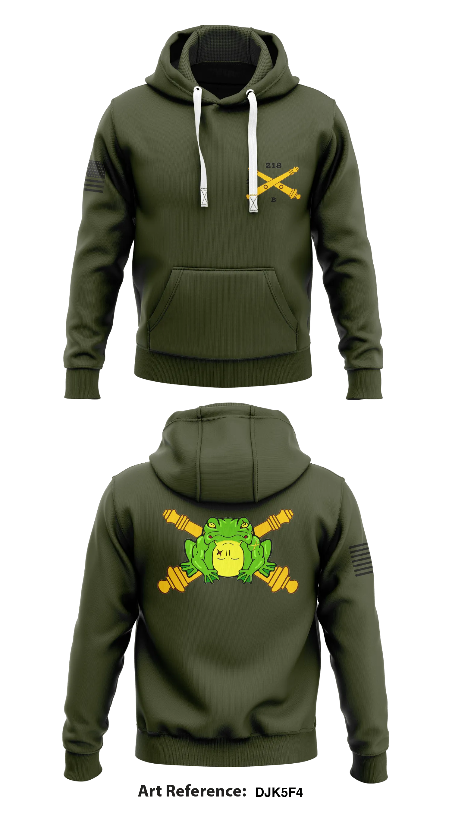 Bravo Battery 2-218th FA  Core Men's Hooded Performance Sweatshirt - Djk5F4
