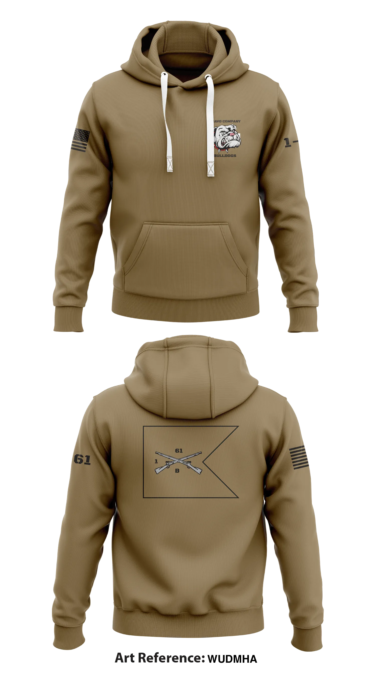 Bravo Company 1-61 Infantry Store 1  Core Men's Hooded Performance Sweatshirt - WuDmha