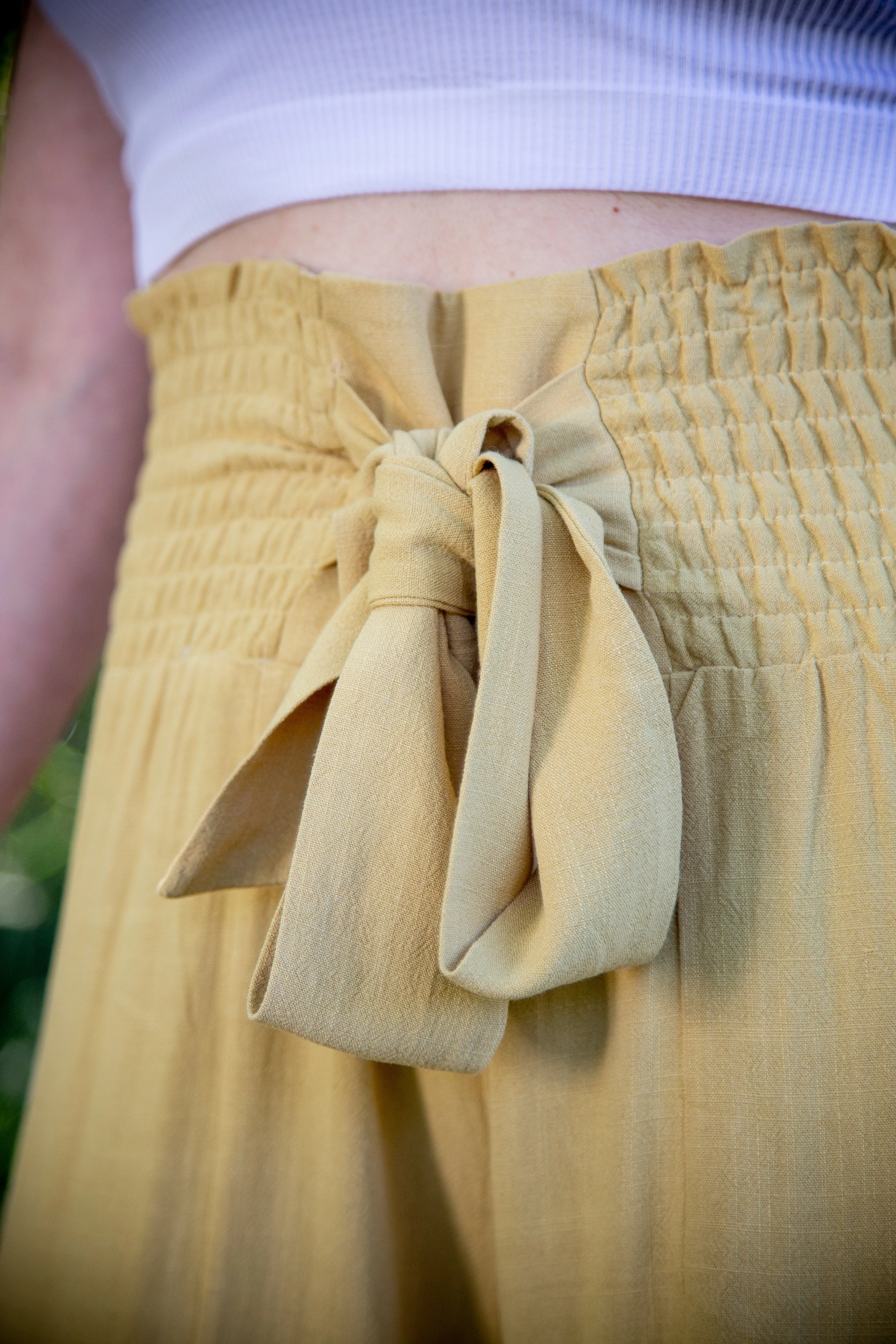 Brinley High Waisted Wide Leg Pant ~ Mustard