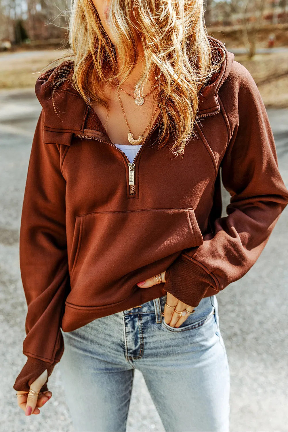 Brown Hooded sweater