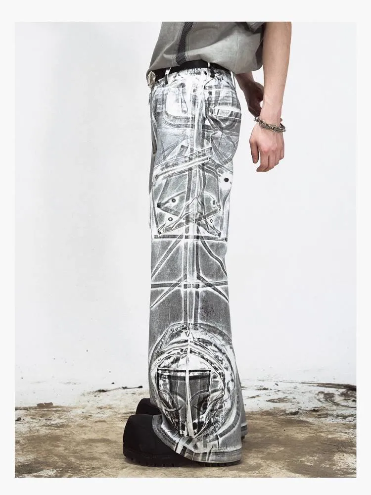 brush color wide leg jeans