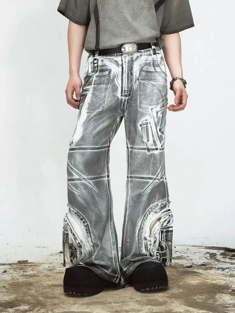 brush color wide leg jeans