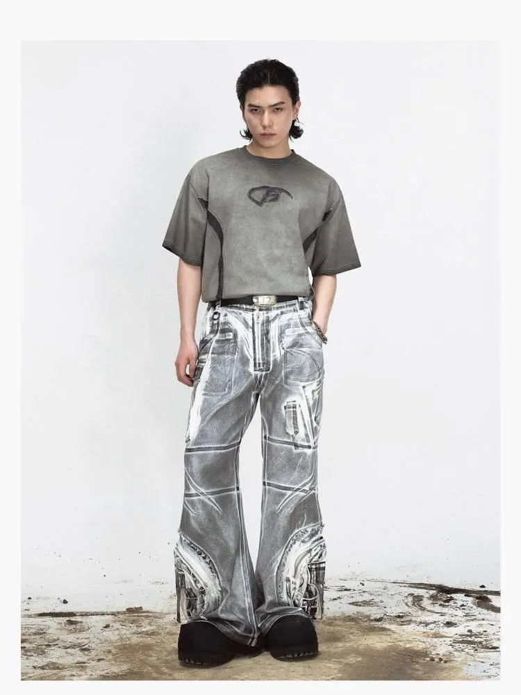 brush color wide leg jeans