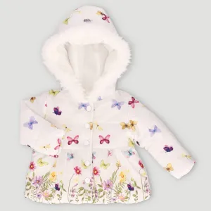 Butterfly Puffer Jacket - Cream