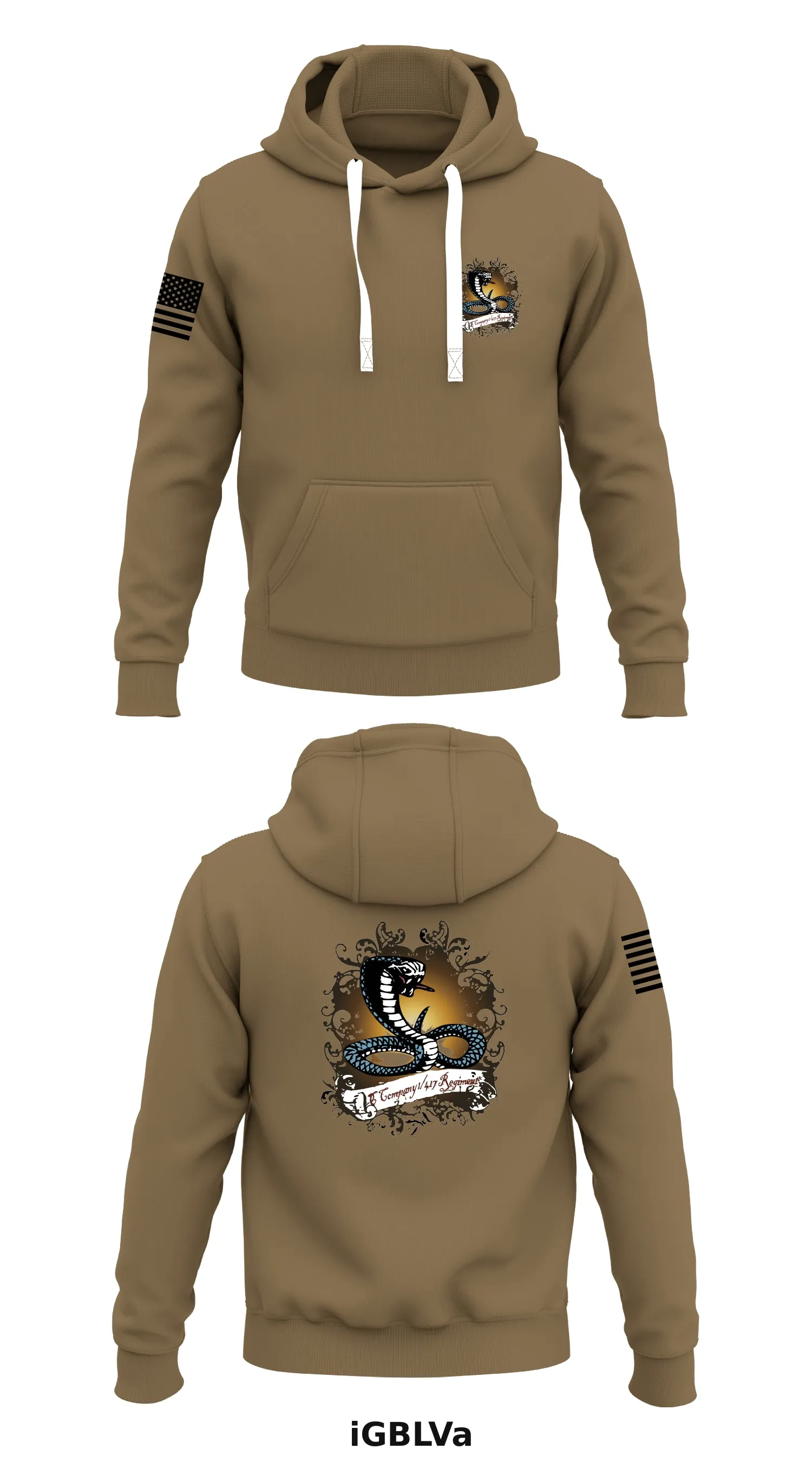 C Co 1 417TH INF REG Store 1  Core Men's Hooded Performance Sweatshirt - iGBLVa