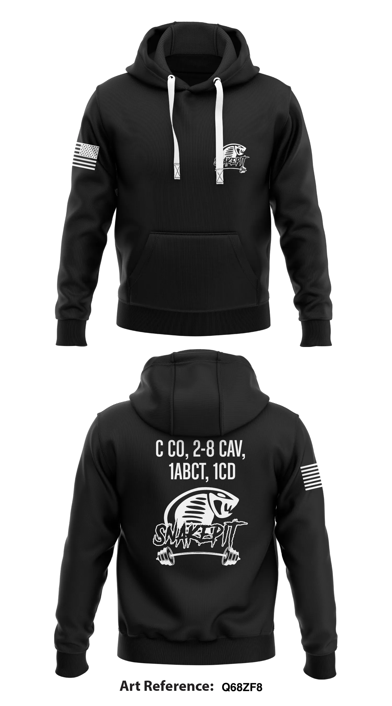 C CO, 2-8 CAV, 1ABCT, 1CD Store 1  Core Men's Hooded Performance Sweatshirt - q68ZF8