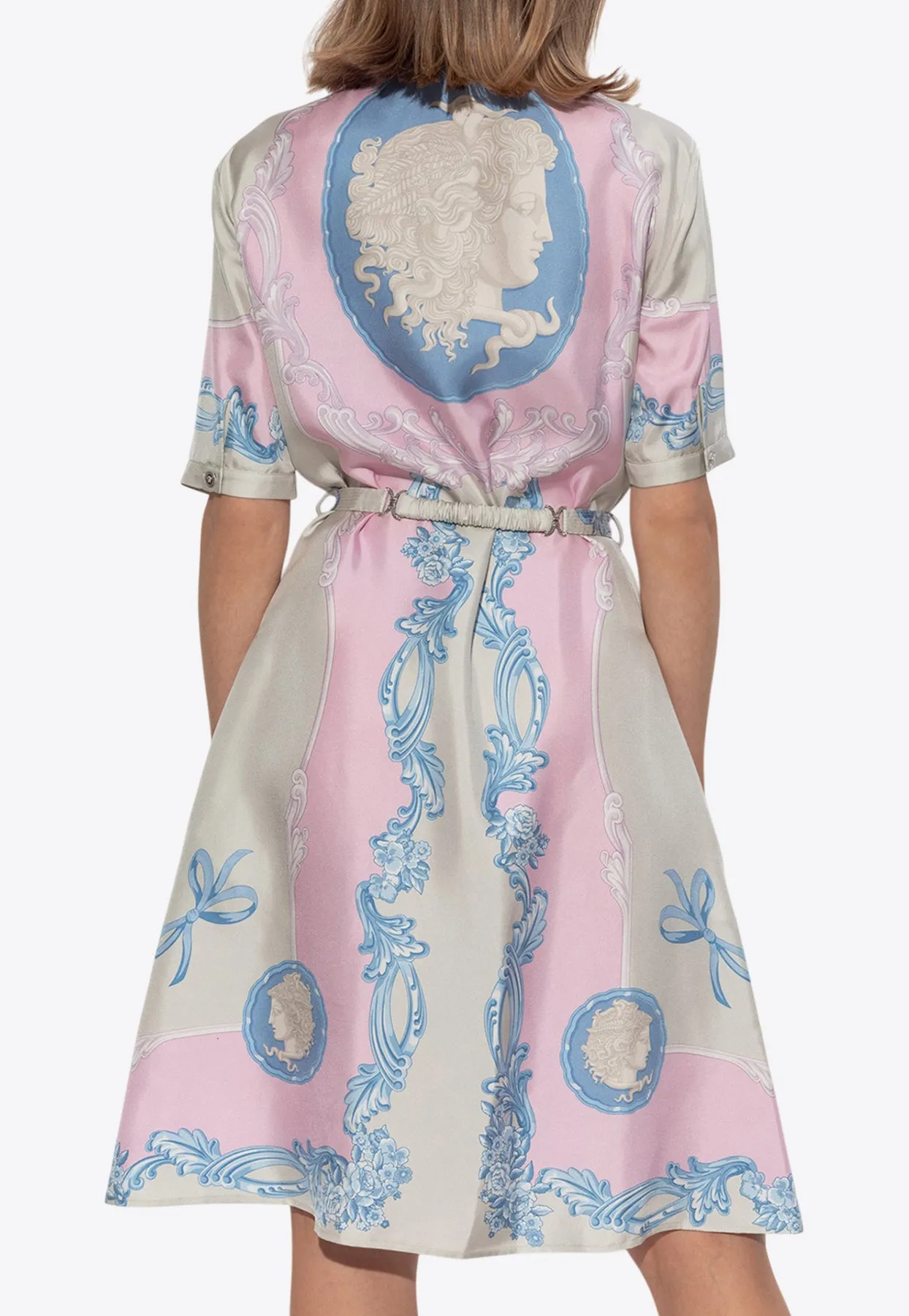 Cameo Silk Shirt Dress