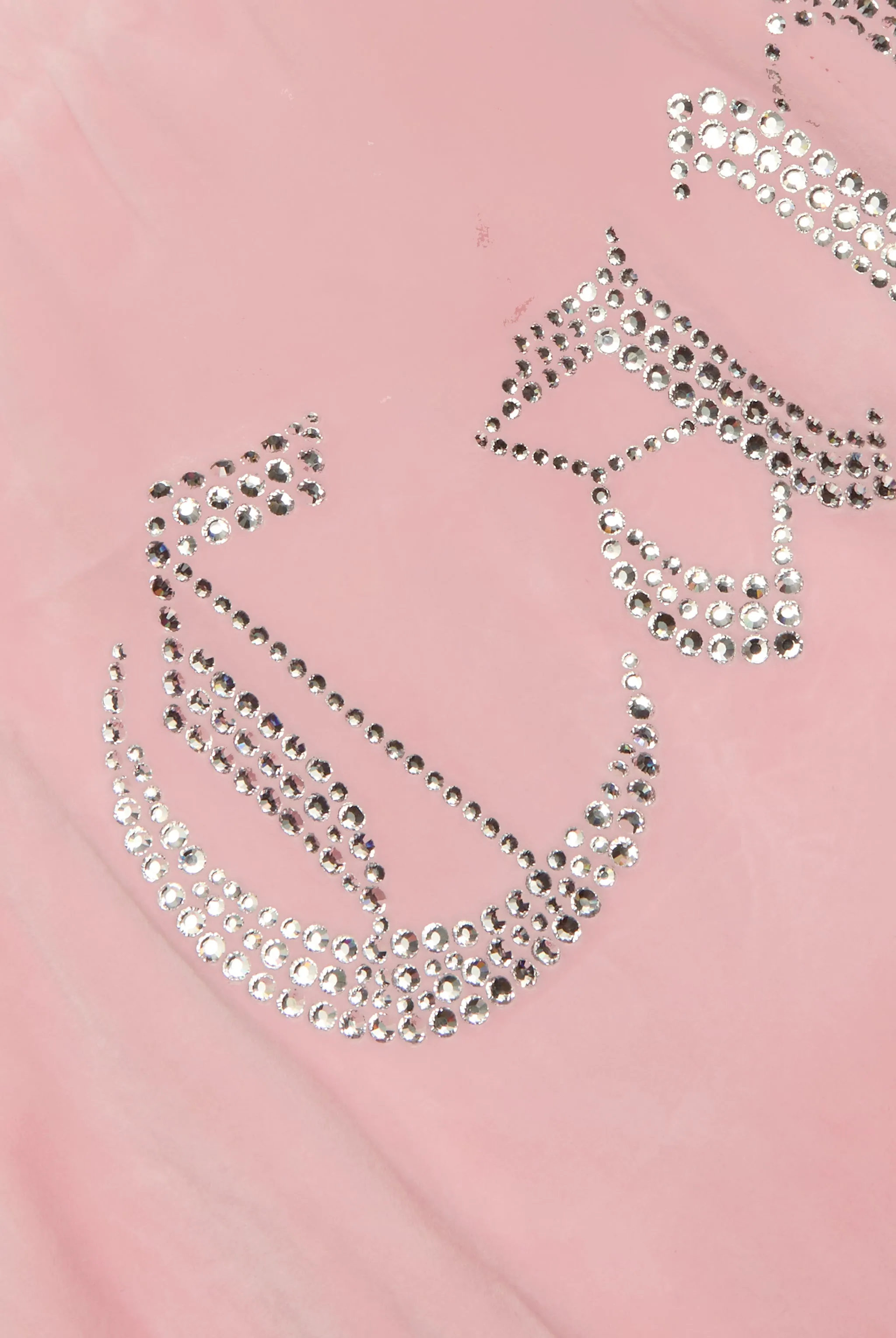 'CANCER' JUICY PINK VELOUR DIAMANTÉ TRACKSUIT BOTTOM