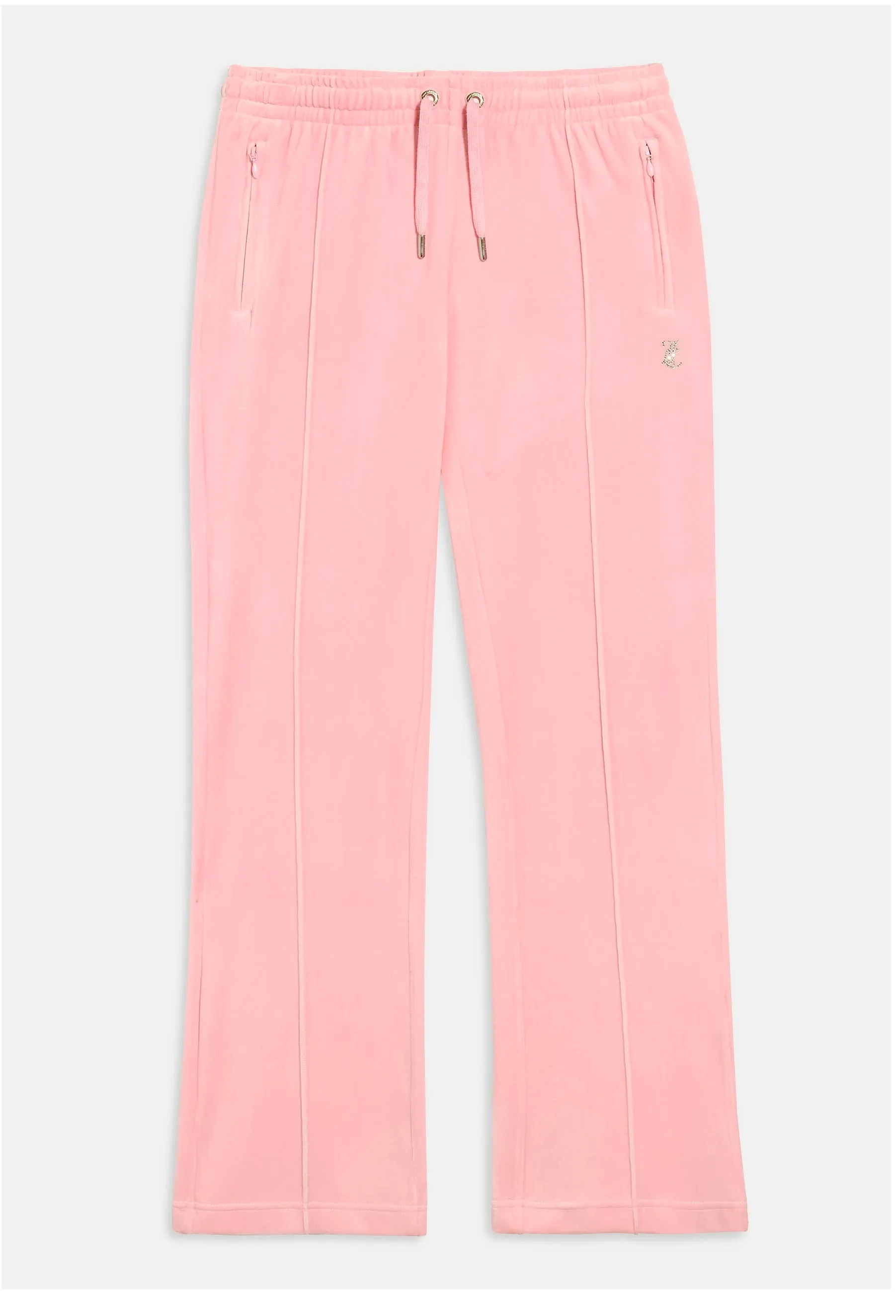 'CANCER' JUICY PINK VELOUR DIAMANTÉ TRACKSUIT BOTTOM