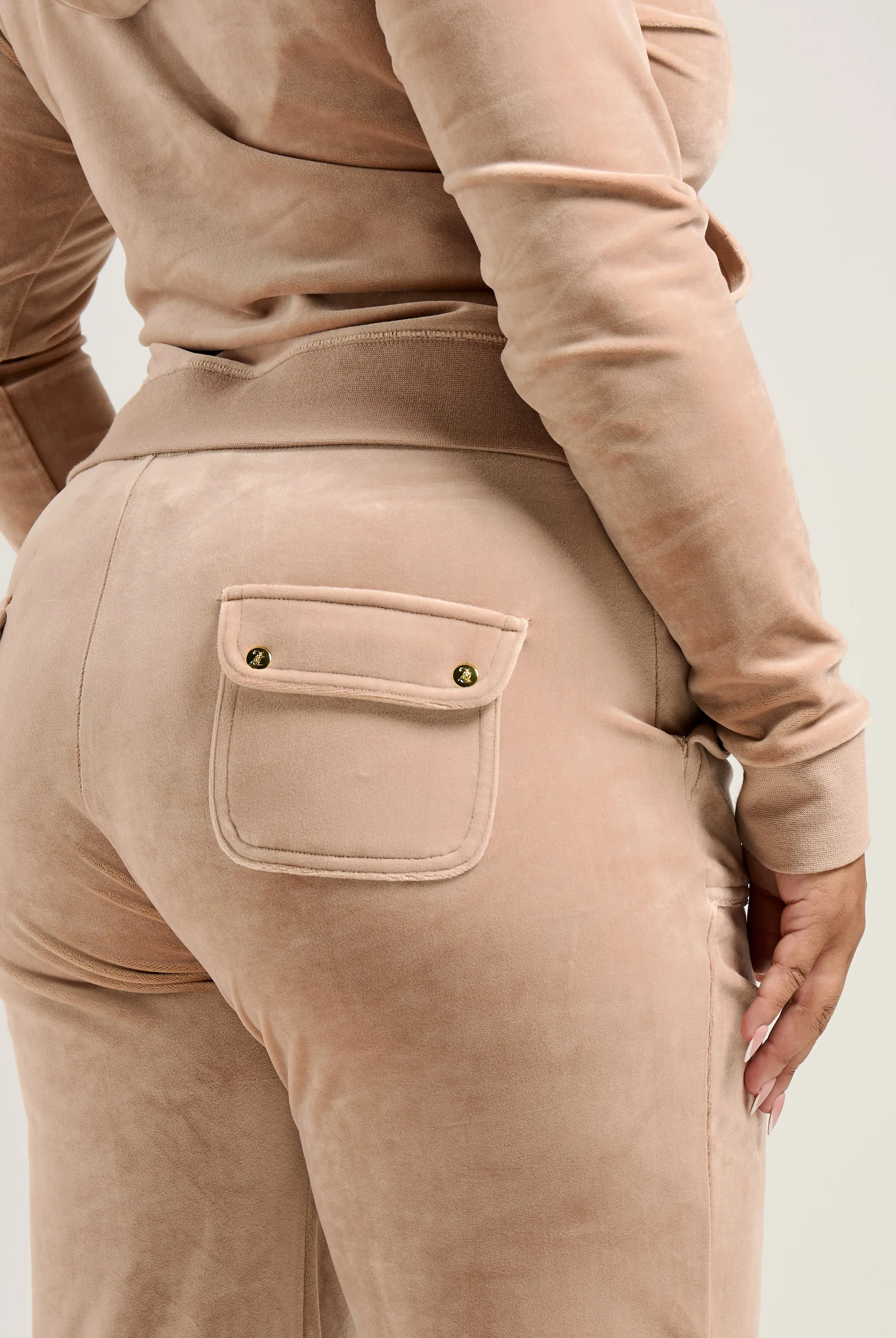 CARAMEL & GOLD CLASSIC VELOUR DEL RAY POCKETED BOTTOMS