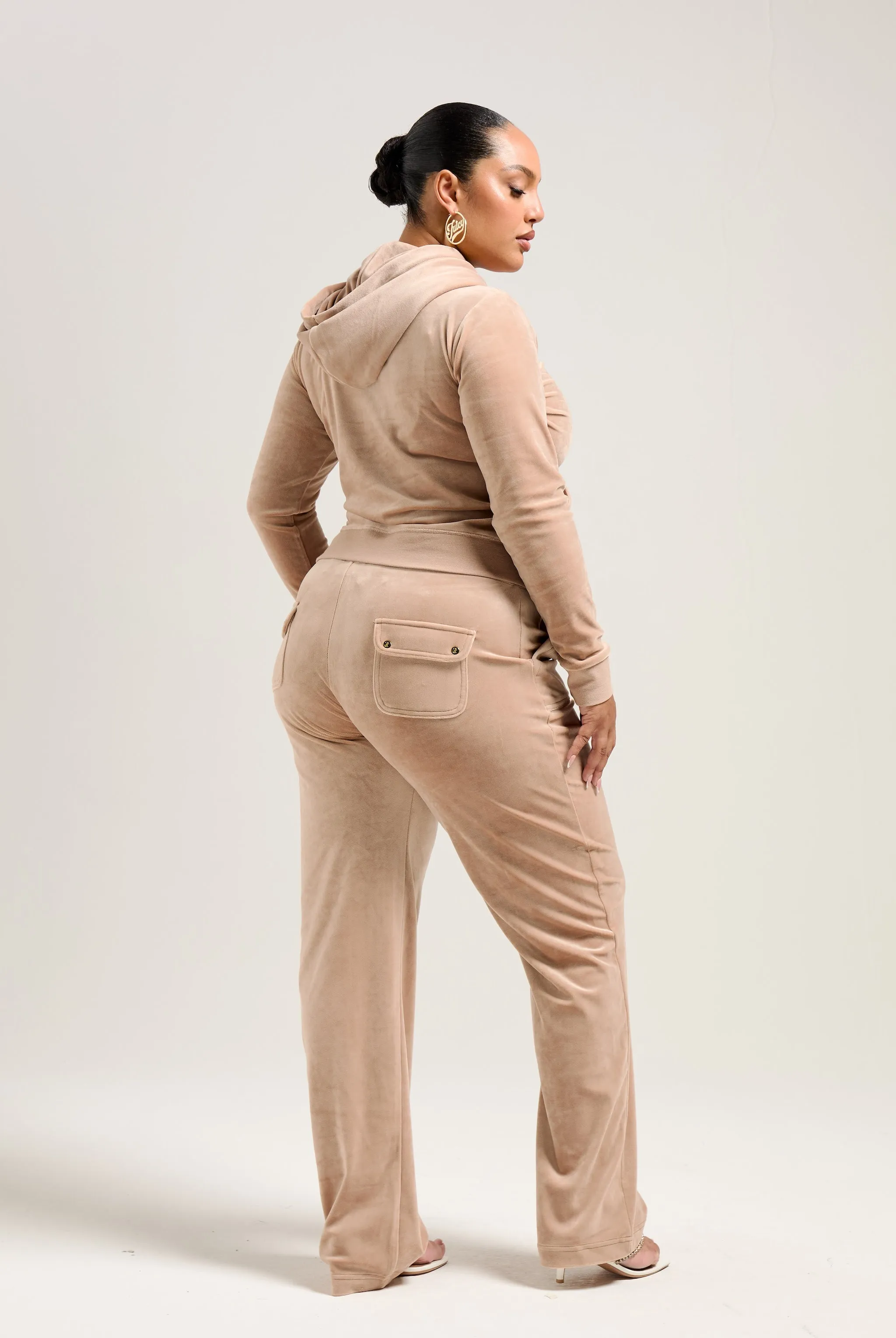 CARAMEL & GOLD CLASSIC VELOUR DEL RAY POCKETED BOTTOMS