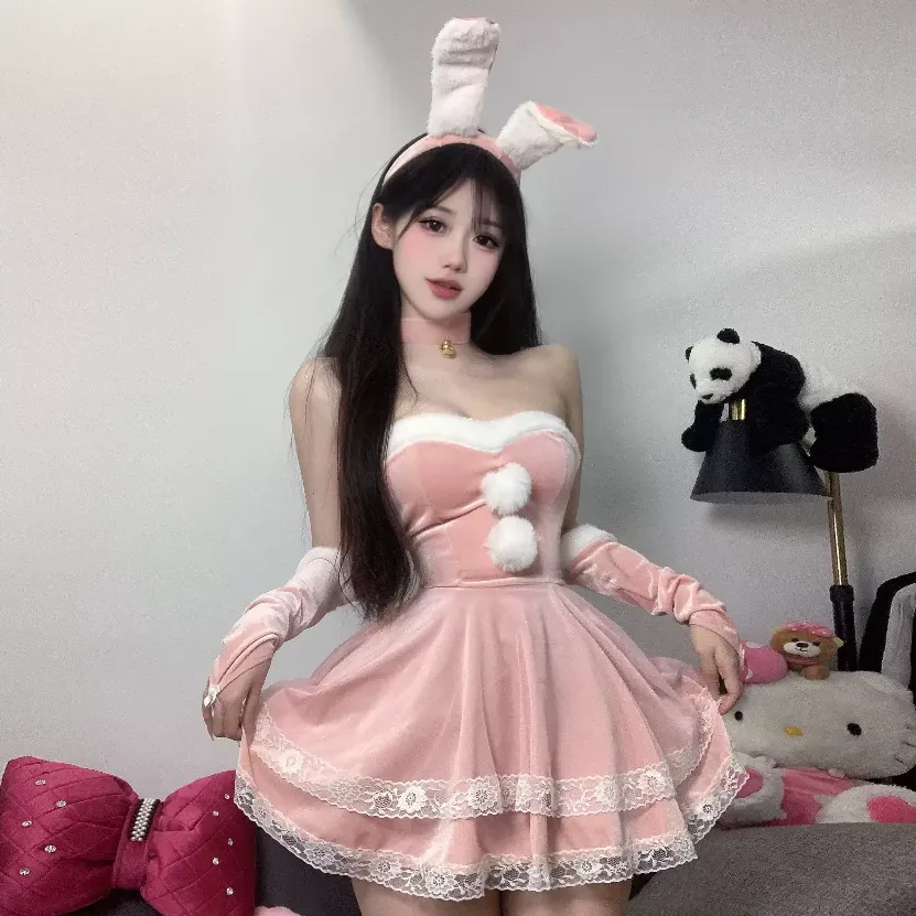 Christmas Lace Bunny Suit UB99420