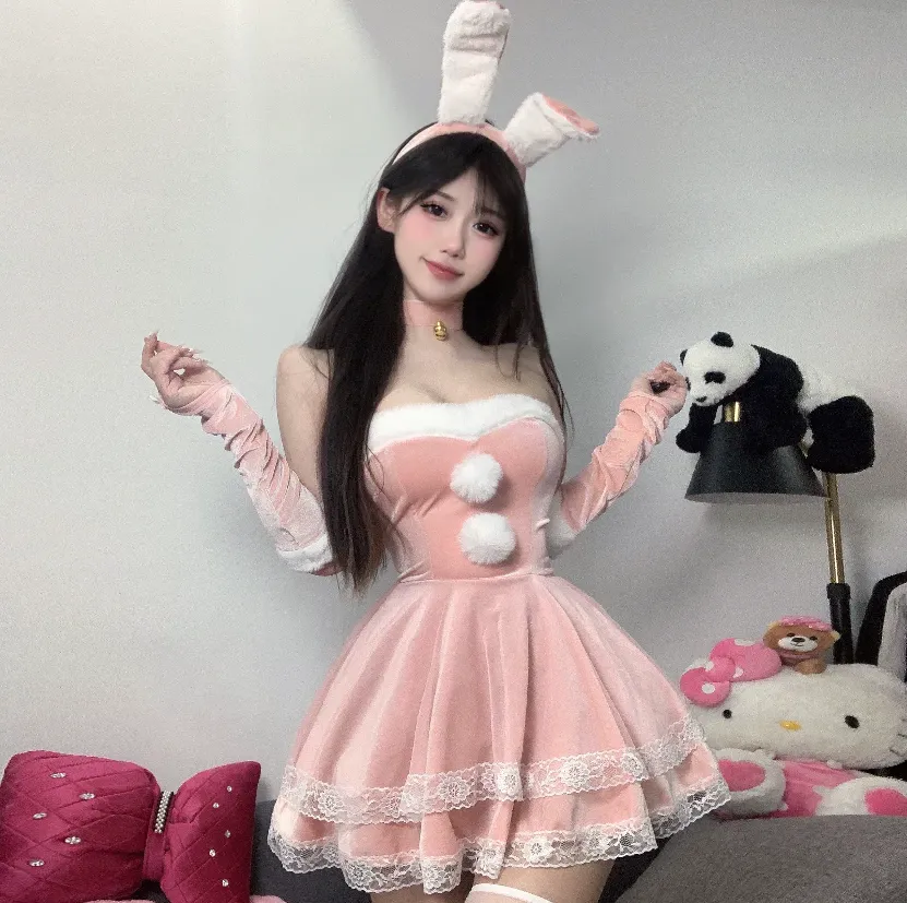 Christmas Lace Bunny Suit UB99420