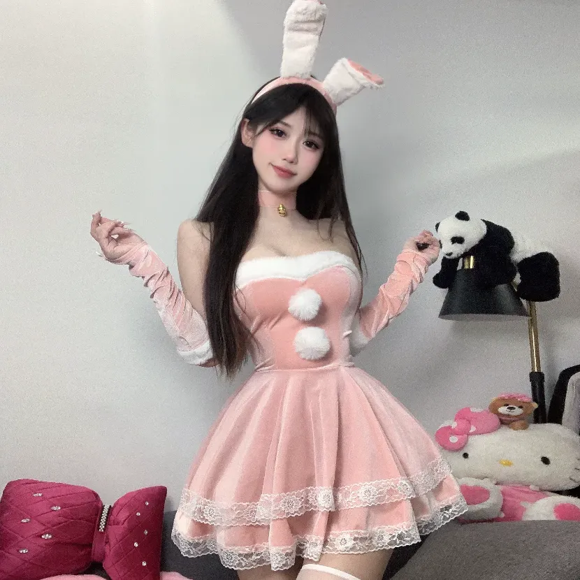 Christmas Lace Bunny Suit UB99420