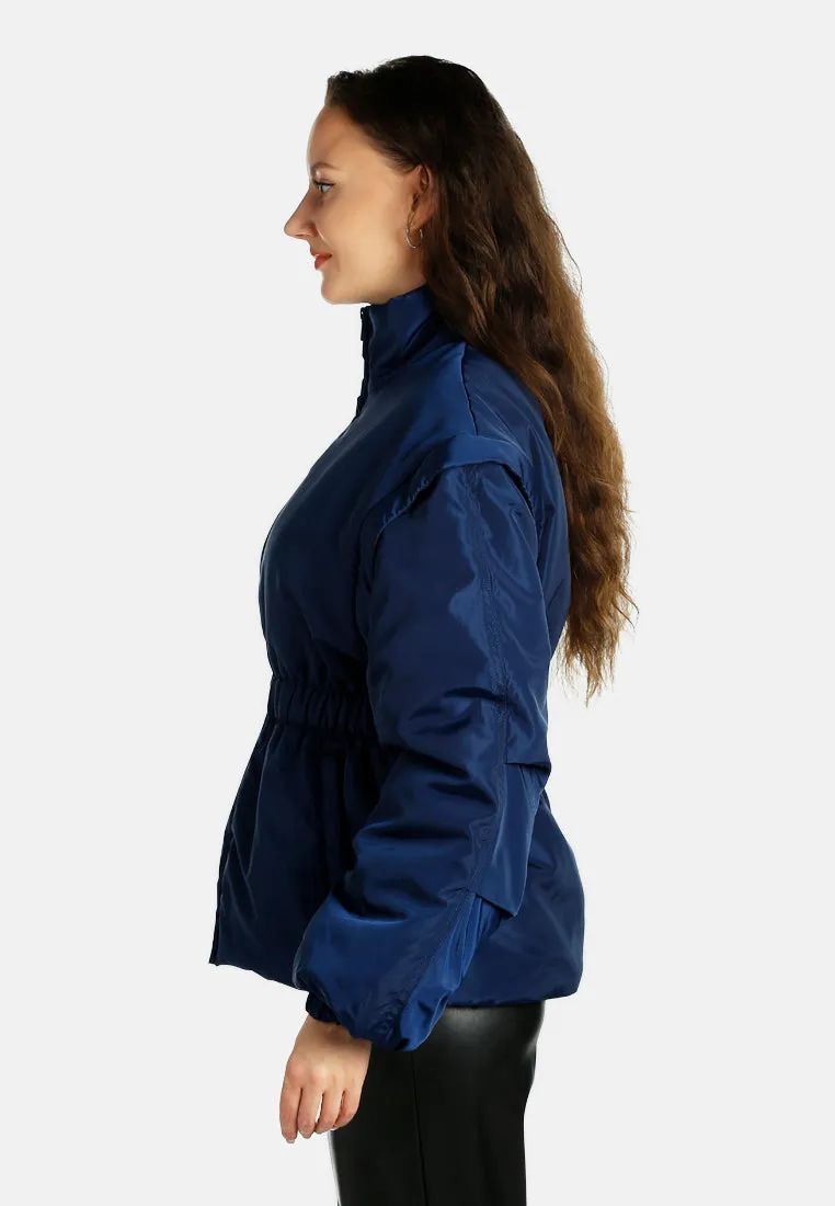 Cinched Waist Puffer Jacket By RUW