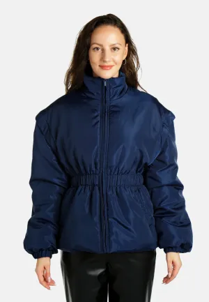 Cinched Waist Puffer Jacket By RUW