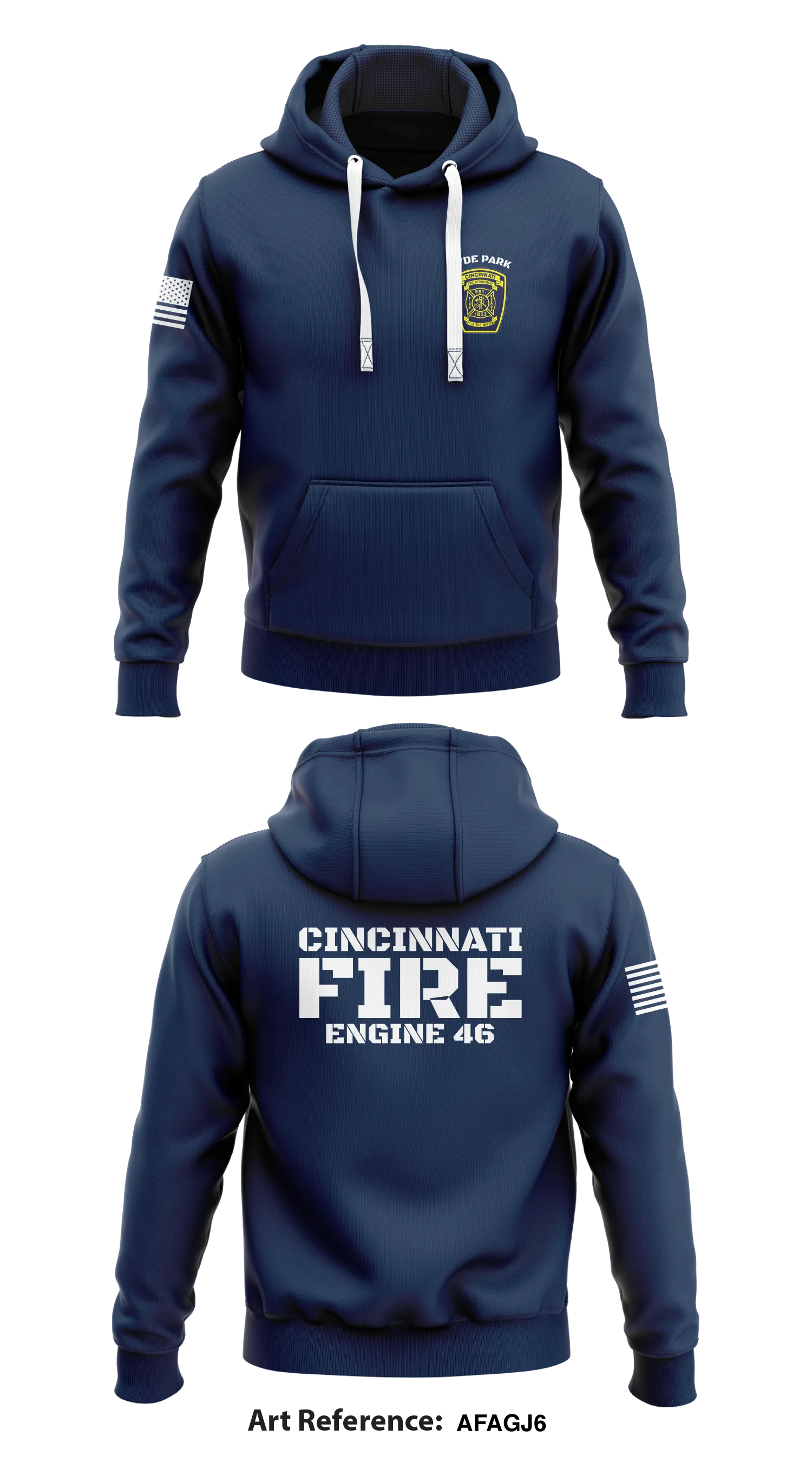 Cincinnati Fire Department Store 1  Core Men's Hooded Performance Sweatshirt - aFAgj6