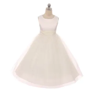 Classic Dolly Dress - Ivory - Choice of Colour Sash