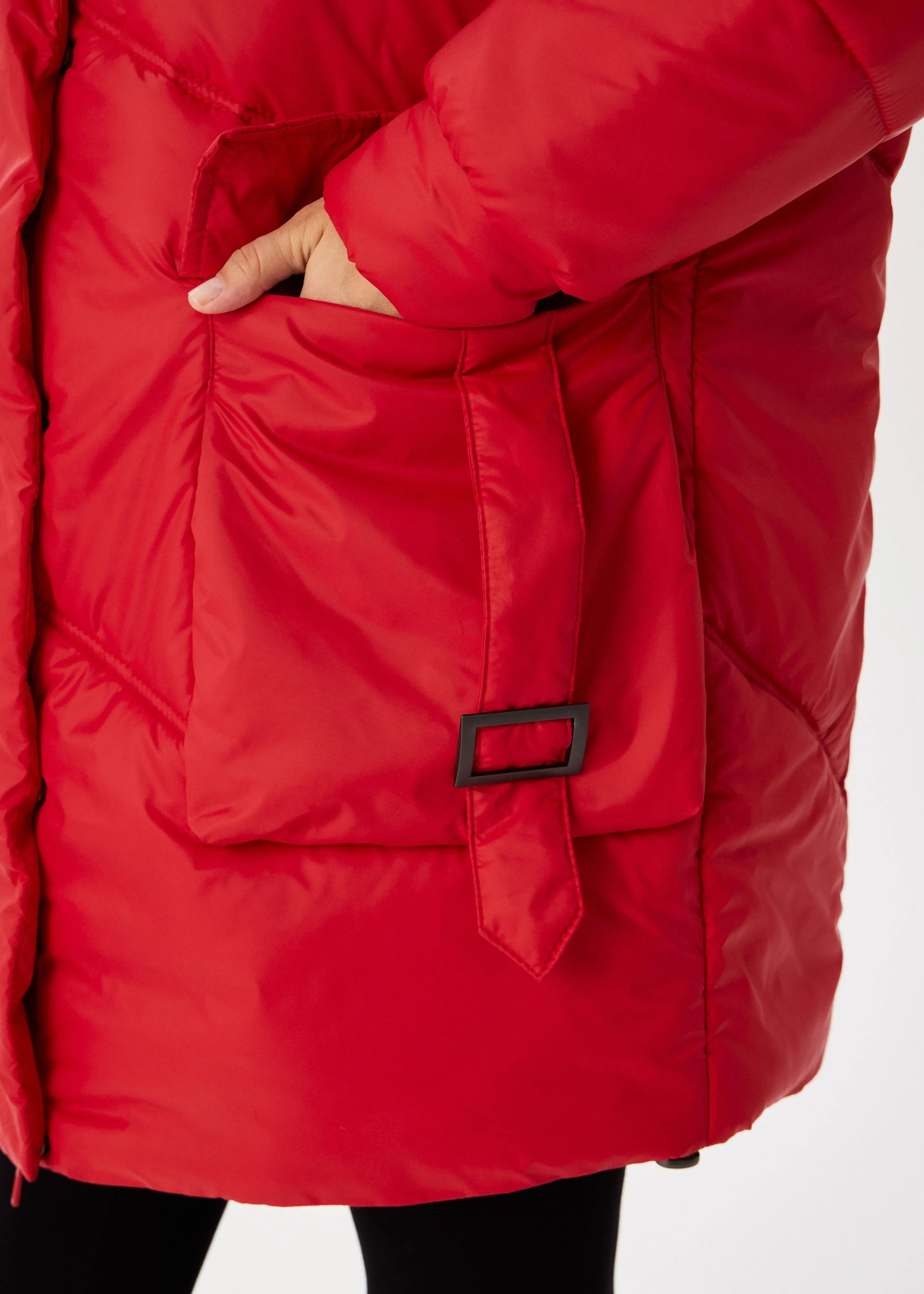 Classic Red Puffer Jacket for Women – Trendy & Warm Designs