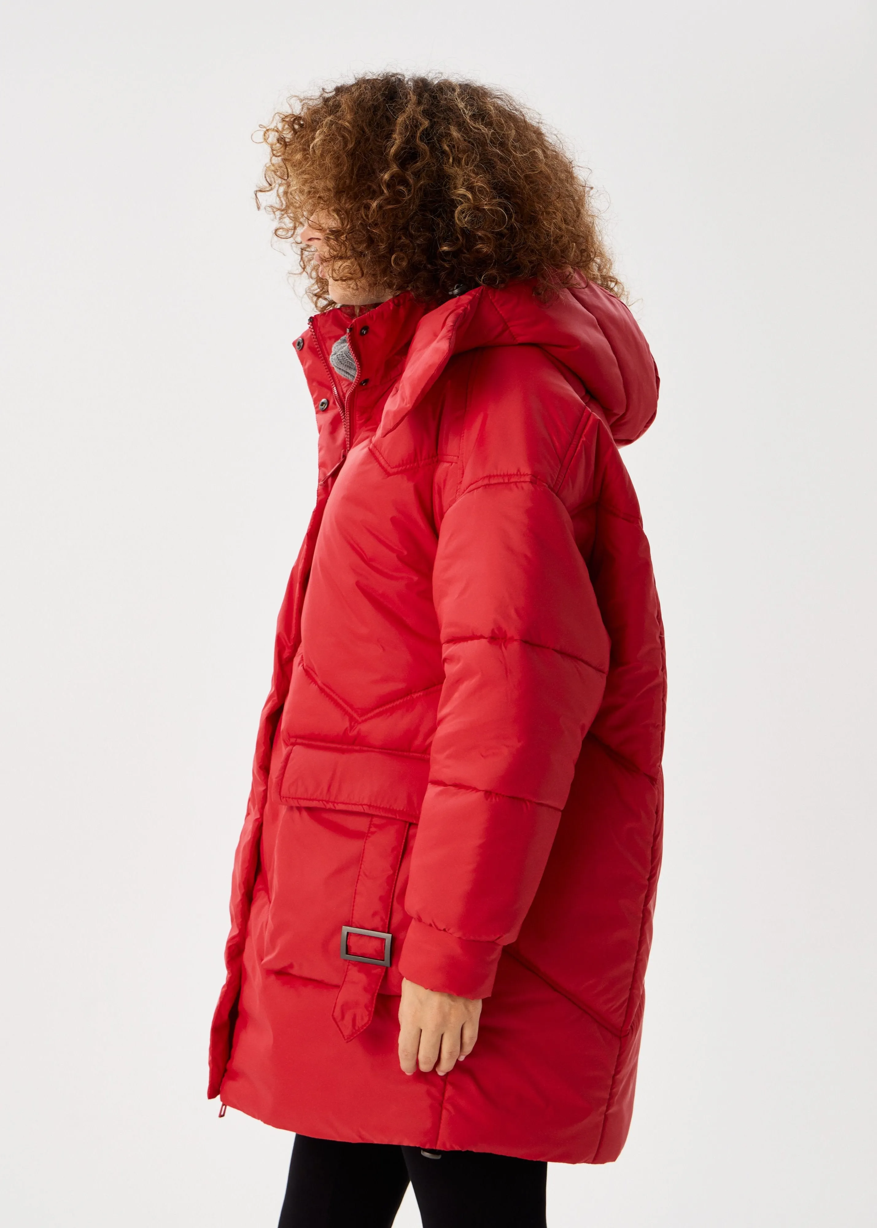Classic Red Puffer Jacket for Women – Trendy & Warm Designs
