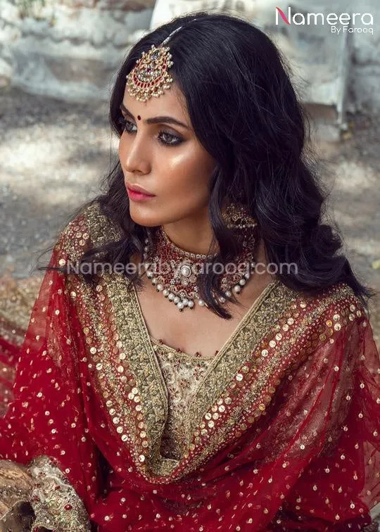 Classy Pakistani Bridal Lehenga with Long Shirt #BS27