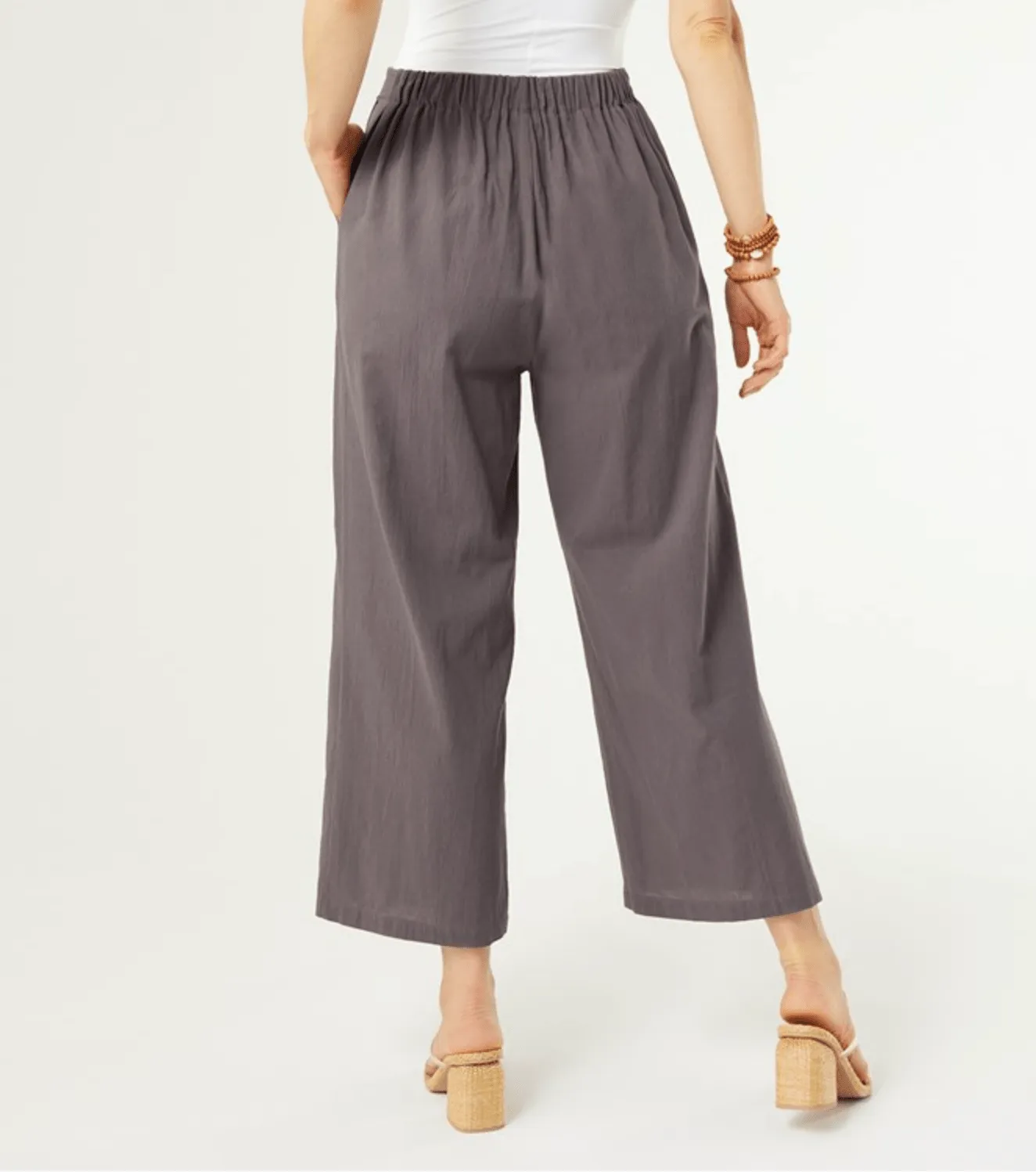 CLEARANCE-Kaliyah Bottoms with Button Detail - Grey
