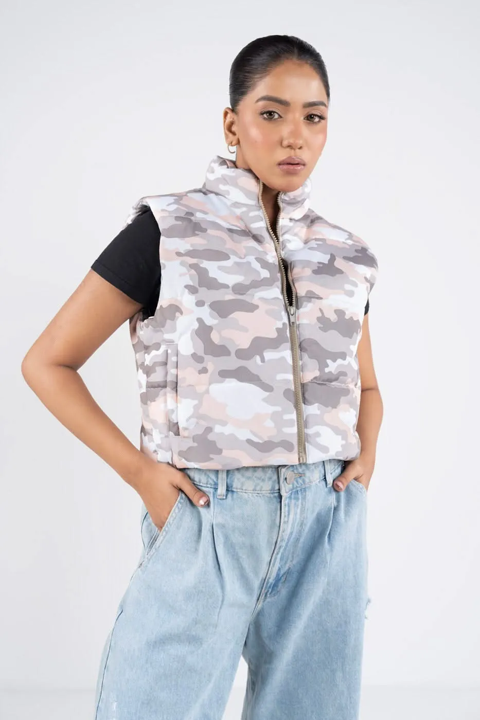 Coated Puffer  Jacket