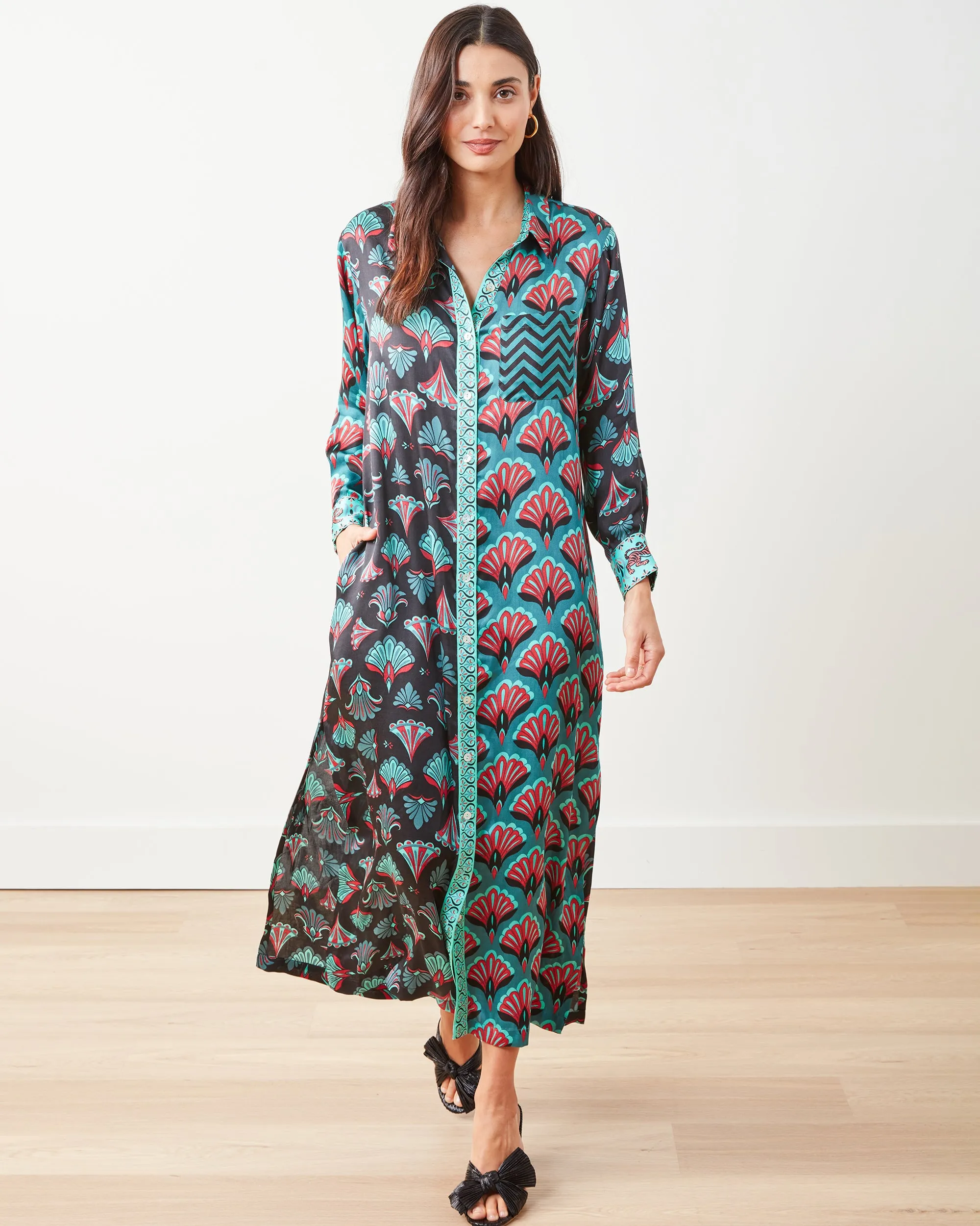 Cocktail Hour - Marianne Shirt Dress - Gatsby Green