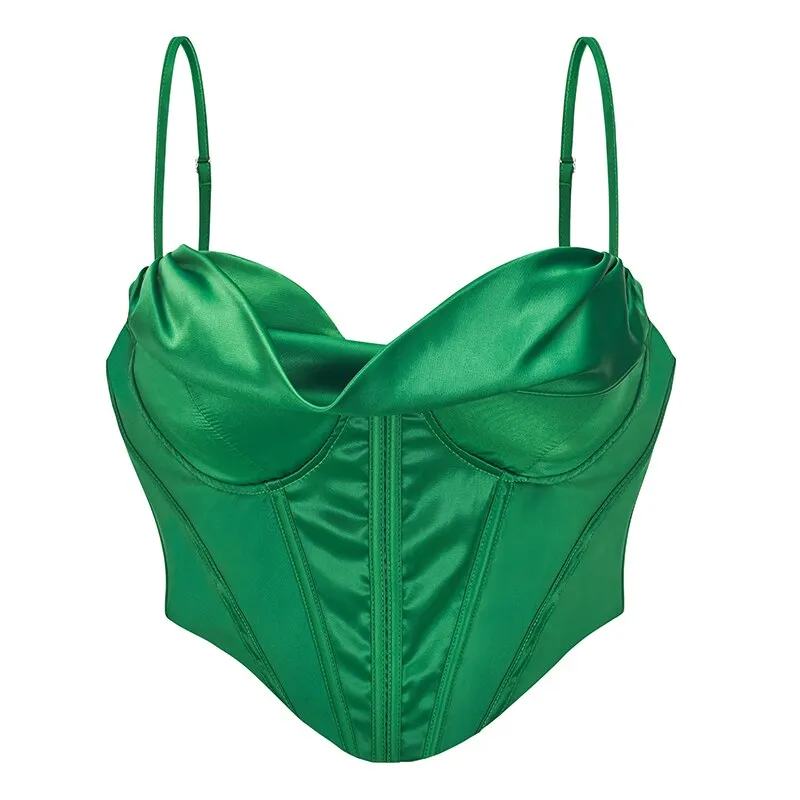 Collina Satin Corset Push-Up Top