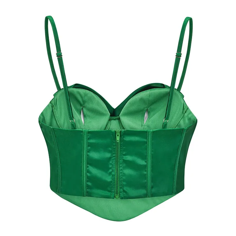 Collina Satin Corset Push-Up Top