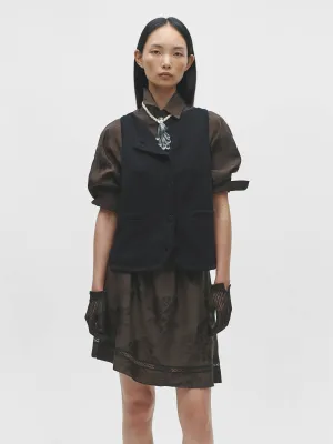 CORDERA Boatneck Waistcoat Black