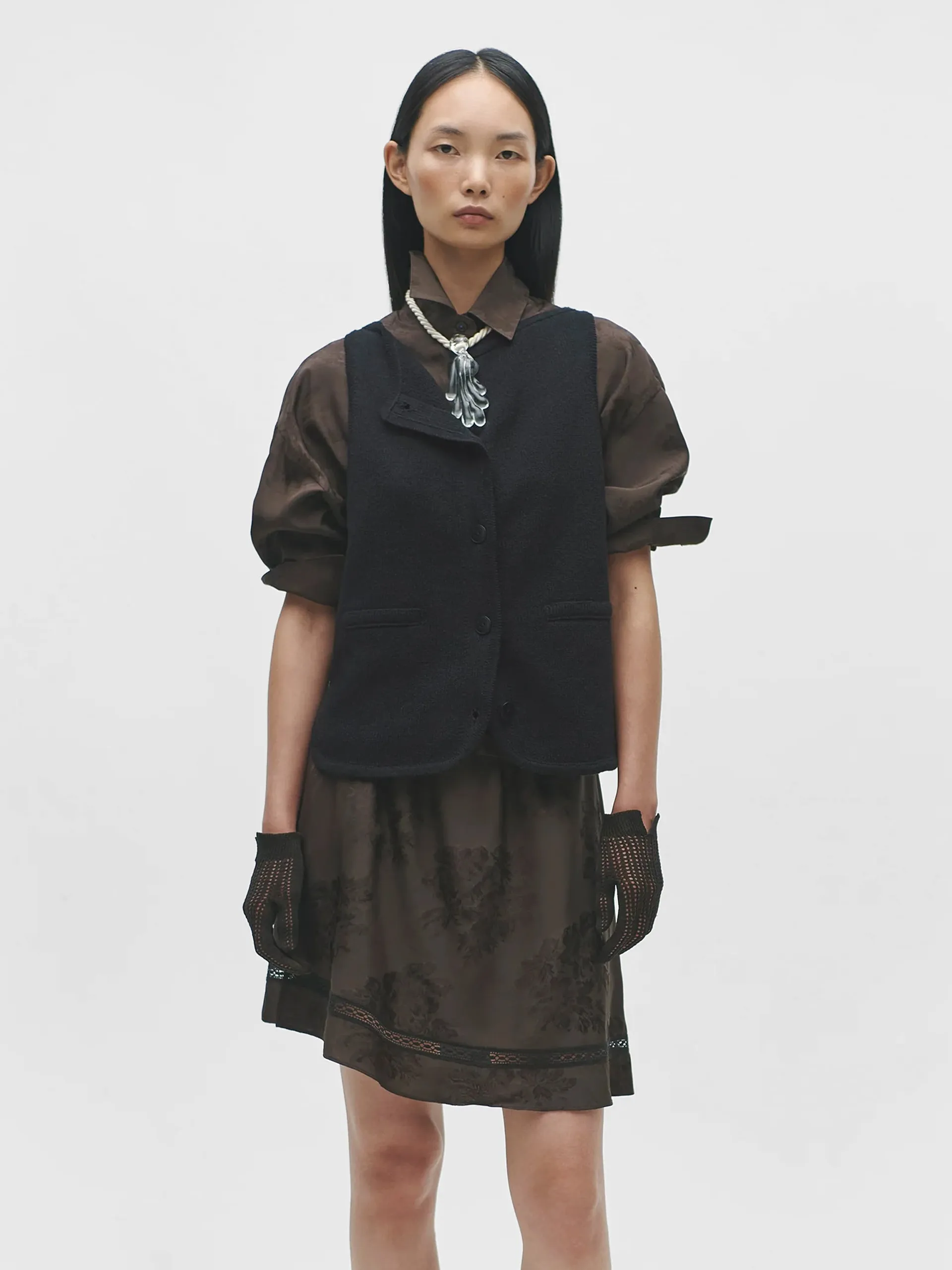CORDERA Boatneck Waistcoat Black
