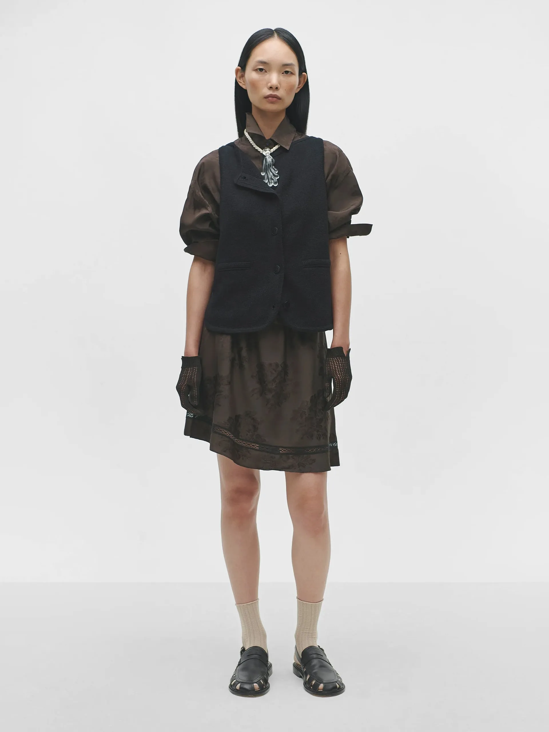 CORDERA Boatneck Waistcoat Black